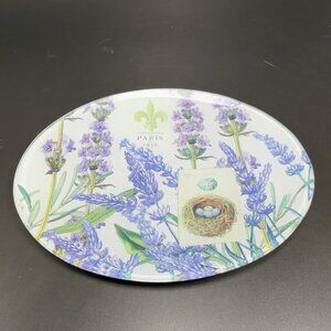 Michel Design Works Lavender Paris Bird Nest Eggs Trinket Dish Vanity Glass Dish